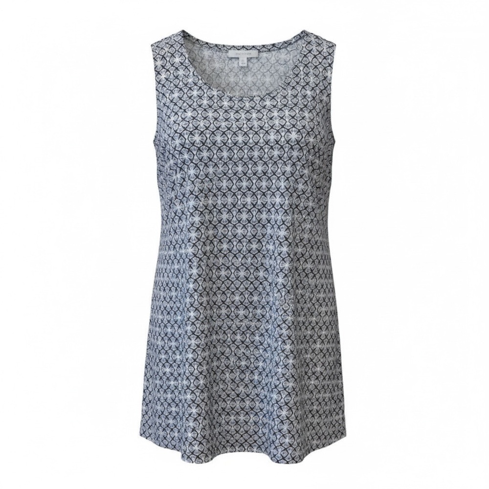 Halogen NWT sleeveless navy print dress, size 16